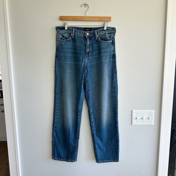 Banana Republic High Rise Barrel Fit Jeans Hemlock Wash 28 - Picture 2 of 10